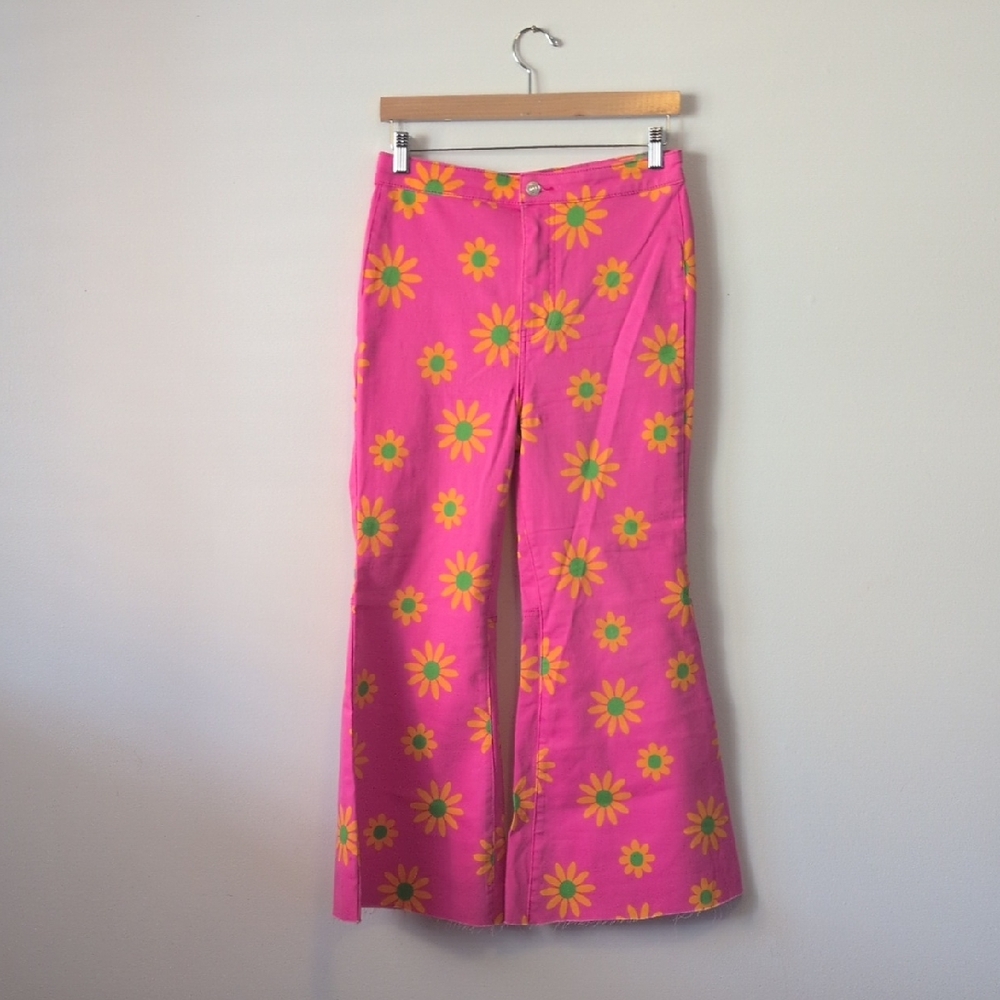 We The Free Pink and Yellow Floral Pants